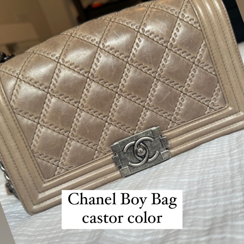 CHANEL Boy Bag in Castor Color